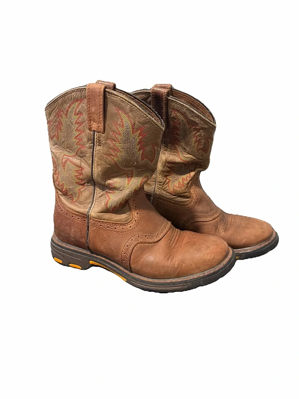 ARIAT BOYS' WORKHOG WESTERN BOOTS ROUND TOE